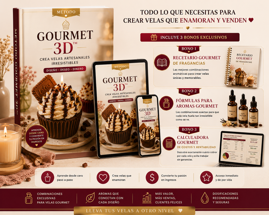 Metodo Gourmet 3D Crea velas que enamoran + Bonos
